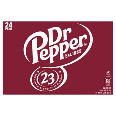 Dr Pepper Soda, 12 fl oz, 24 count
