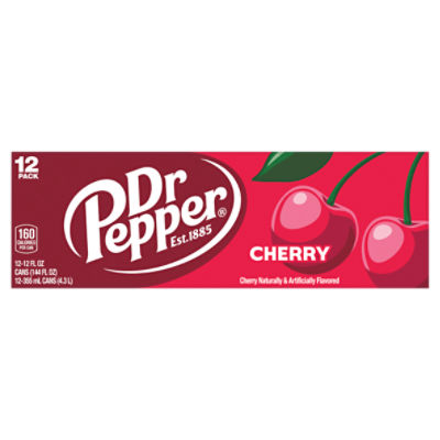 Dr Pepper Cherry Soda, 12 fl oz, 12 count