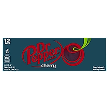 Dr Pepper Cherry Soda, 12 fl oz, 12 count, 144 Fluid ounce