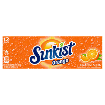 Sunkist Orange Soda, 12 fl oz, 12 count