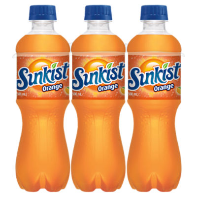 Sunkist Orange Soda, 500 ml, 6 count