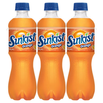 Sunkist Orange Soda, 500 ml, 6 count