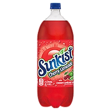 Sunkist Cherry Limeade Soda, 2 L Bottle, 67.6 Fluid ounce