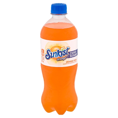 Sunkist Zero Sugar Orange Soda, 20 fl oz