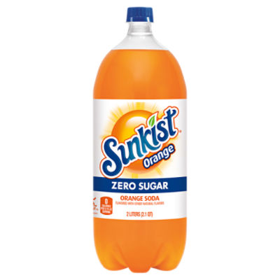 Sunkist Zero Sugar Orange Soda, 2 L