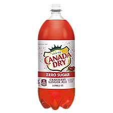 Canada Dry Zero Sugar Cranberry Ginger Ale, 2.1 qt