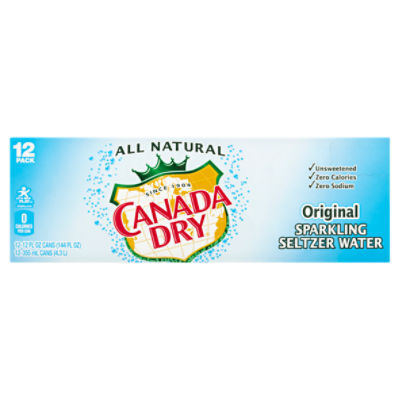 Canada Dry Original Sparkling Seltzer Water, 12 fl oz, 12 count
