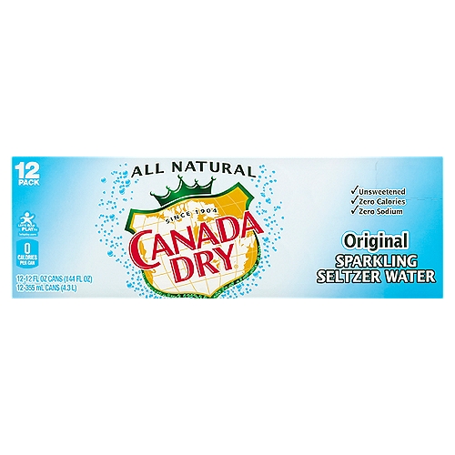 Canada Dry Original Sparkling Seltzer Water, 12 fl oz, 12 count