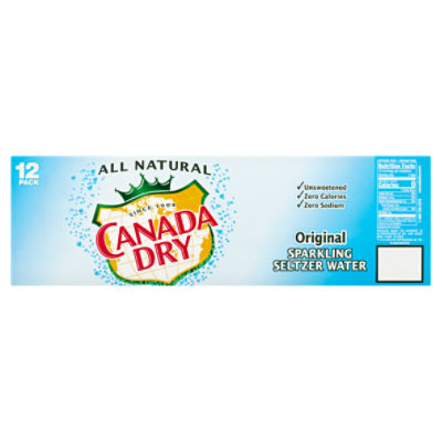 Canada Dry Original Sparkling Seltzer Water, 12 fl oz, 12 count - Fairway