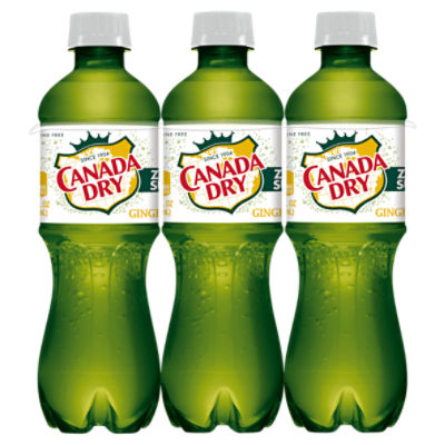 Canada Dry Zero Sugar Ginger Ale, 16.9 fl oz, 6 count