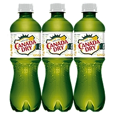 Canada Dry Zero Sugar Ginger Ale, 16.9 fl oz, 6 count, 101.44 Fluid ounce