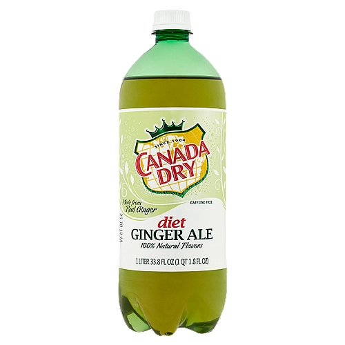Canada Dry Diet Ginger Ale, 33.8 fl oz
Canada Dry Diet Ginger Ale has a crisp, refreshing taste because it's made with 100% natural flavors, including real ginger.