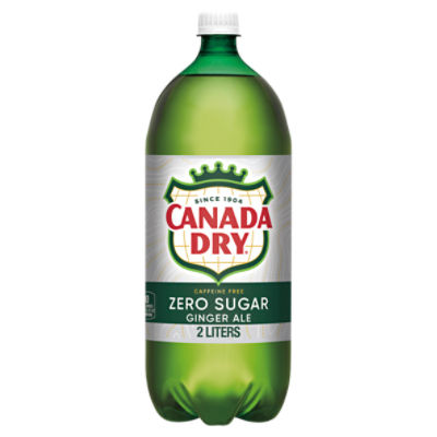 Canada Dry Zero Sugar Ginger Ale Soda, 2 L bottle