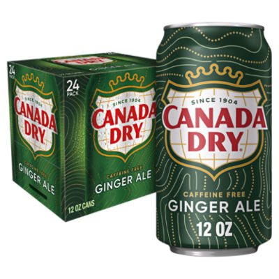 Canada Dry Ginger Ale Soda, 12 fl oz cans, 24 pack