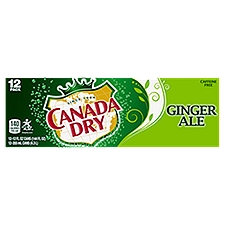 Canada Dry Ginger Ale, 12 fl oz, 12 count, 144 Fluid ounce