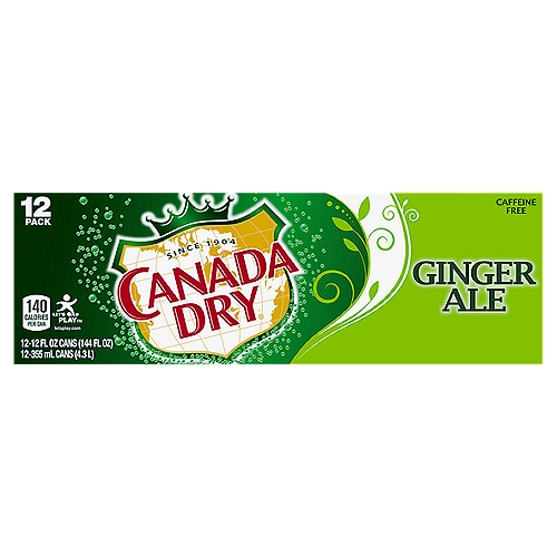 Canada Dry Ginger Ale, 12 fl oz, 12 count