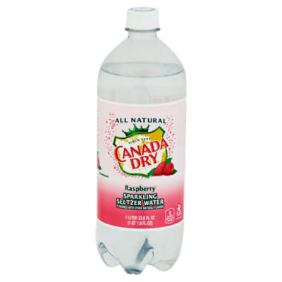 Canada Dry Raspberry Sparkling Seltzer Water 1 Liter Bottle, 33.81 fl oz