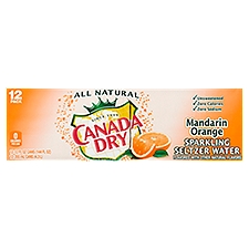 Canada Dry Mandarin Orange Sparkling Seltzer Water - 12 Pack, 144 Fluid ounce