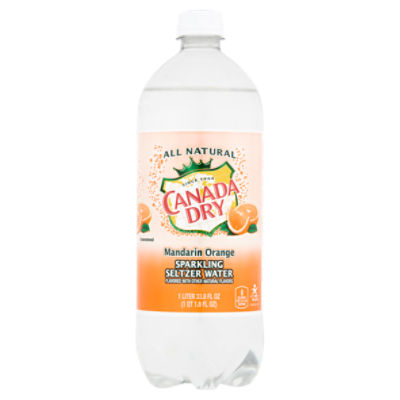 Canada Dry Mandarin Orange Sparkling Seltzer Water - 1 Liter, 33.81 fl oz