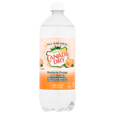 Canada Dry Mandarin Orange Sparkling Seltzer Water 1 Liter, 33.81 fl