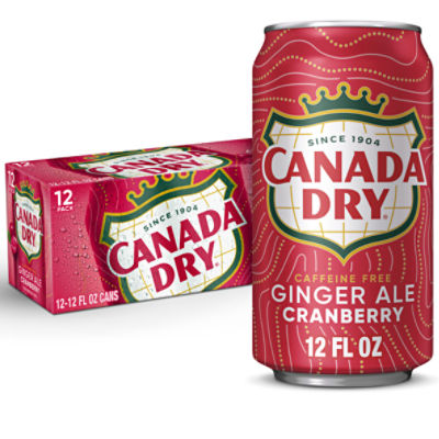 Canada Dry Cranberry Ginger Ale Soda, 12 fl oz cans, 12 pack The