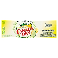 Canada Dry Lemon Lime Sparkling Seltzer Water - 12 Pack, 144 Fluid ounce