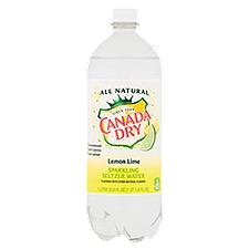 Canada Dry All Natural Lemon Lime Sparkling, Seltzer Water, 33.81 Fluid ounce