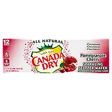 Canada Dry Pomegranate Cherry Sparkling Seltzer Water, 144 fl oz