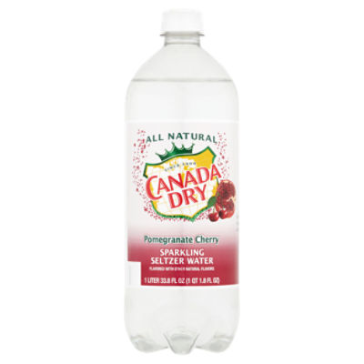 Canada Dry Pomegranate Cherry Sparkling Seltzer Water, 33.81 fl oz