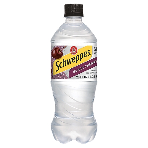 Schweppes Black Cherry Sparkling Water Beverage, 20 fl oz