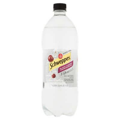 Schweppes Black Cherry Sparkling Seltzer Water, 1 liter