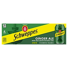 Schweppes Premium Ginger Ale, 12 fl oz, 12 count, 144 Fluid ounce
