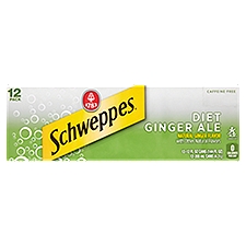 Schweppes Diet Ginger Ale, 12 fl oz, 12 count, 144 Fluid ounce