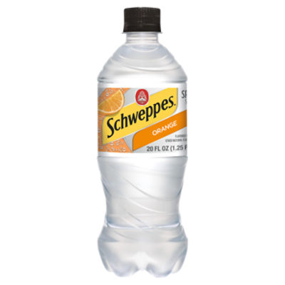Schweppes Orange Sparkling Seltzer Water, 20 fl oz