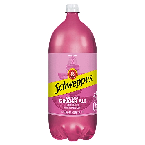 Schweppes Premium Raspberry Ginger Ale, 2 liters