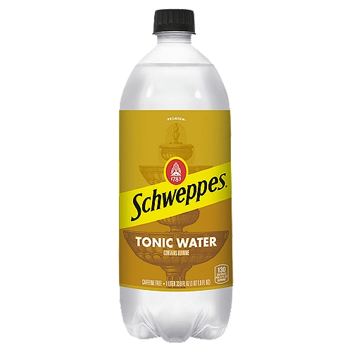 Schweppes Tonic Water, 33.8 fl oz
For over 200 years, Schweppes has produced classic carbonated beverages. Schweppes Tonic Water combines carbonated water with bittersweet quinine and is caffeine free. Make Schweppes Tonic Water your go to mixer for cocktails or enjoy as a soft drink alternative. Live excellently with the classic taste of Schweppes Tonic Water.