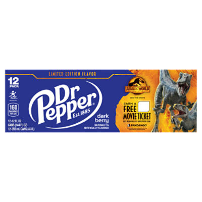 Dr Pepper Dark Berry Soda Limited Edition, 12 fl oz, 12 count