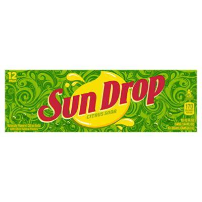 Sun Drop Citrus Soda, 12 fl oz, 12 count, 144 Fluid ounce