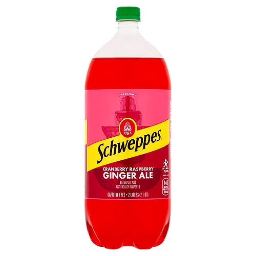 Schweppes Cranberry Raspberry Ginger Ale, 2.1 qt