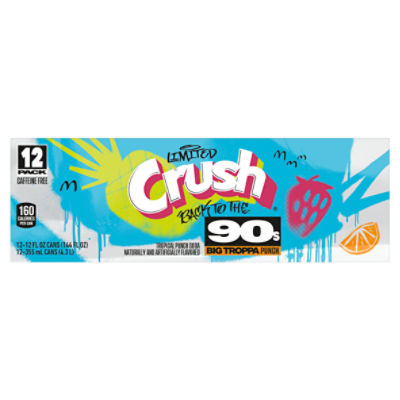 Crush Tropical Punch Soda, 12 fl oz, 12 count