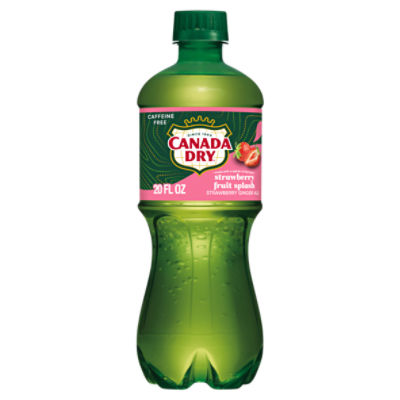 Canada Dry Strawberry Fruit Splash Ginger Ale Soda, 20 fl oz