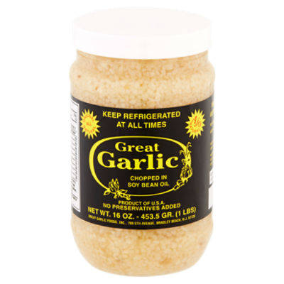 Great Garlic Chopped in Soy Bean Oil Garlic, 16 oz, 16 Ounce