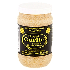 Great Garlic Chopped in Soy Bean Oil, Garlic, 16 Ounce