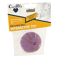 Our Pets Zig-N-Zag Ball Cat Toy, Interactive, 1 Each