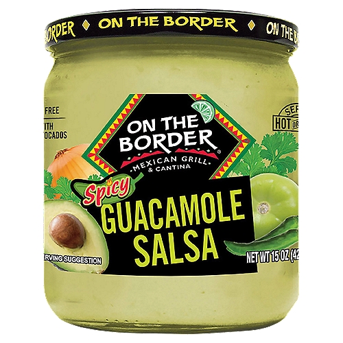 On The Border Spicy Guacamole Salsa Dips, 15 oz