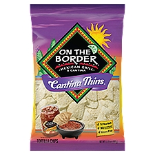 On The Border Cantina Thins, Tortilla Chips, 9.13 Ounce