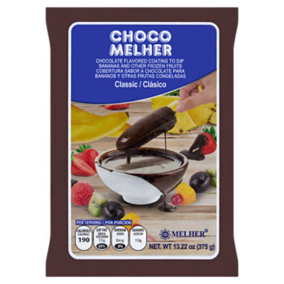 Chocomelher Classic Chocolate Flavored Coating to Dip, 13.22 oz