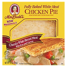 Mrs Budd's Fully Baked White Meat Chicken Pie, 12 oz