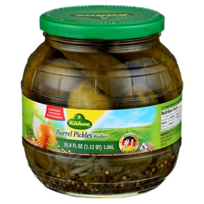 Kühne Kosher Barrel Pickles, 35.9 fl oz