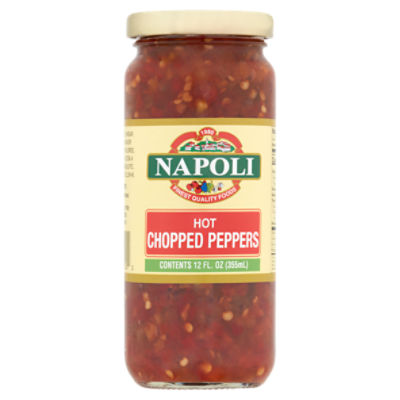 Napoli Hot Chopped Peppers, 12 fl oz